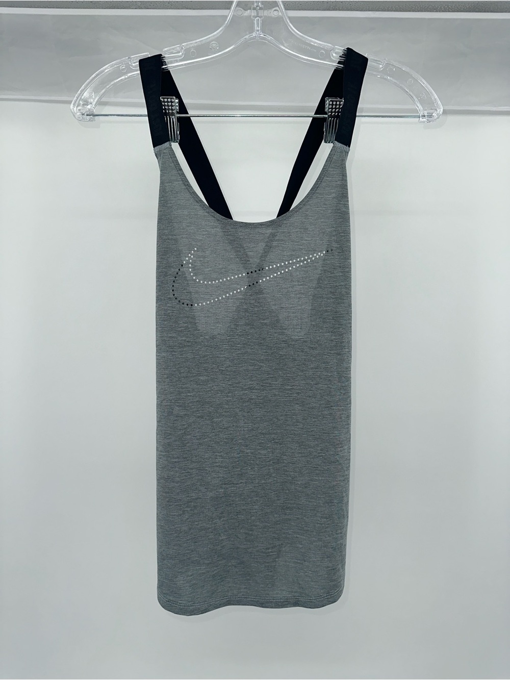 Nike Gray and Black Swoosh Tank